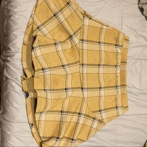 Yellow checkers print skirt